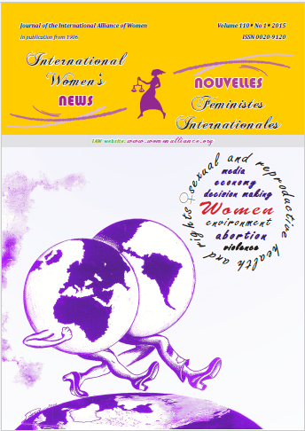 Front page of International Women's News 2015