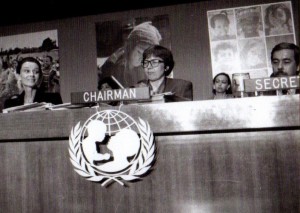 Torild Skard as Chairman of the UNICEF Executive Board