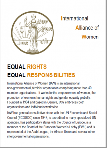 Front page of IAW Flyer