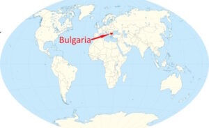 Earth Map, highlighting Bulgaria