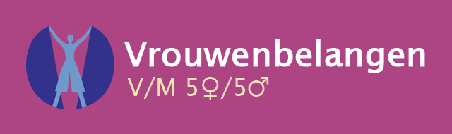 Banner from vrouwenbelangen, The Netherlands' Association for Women's Concerns