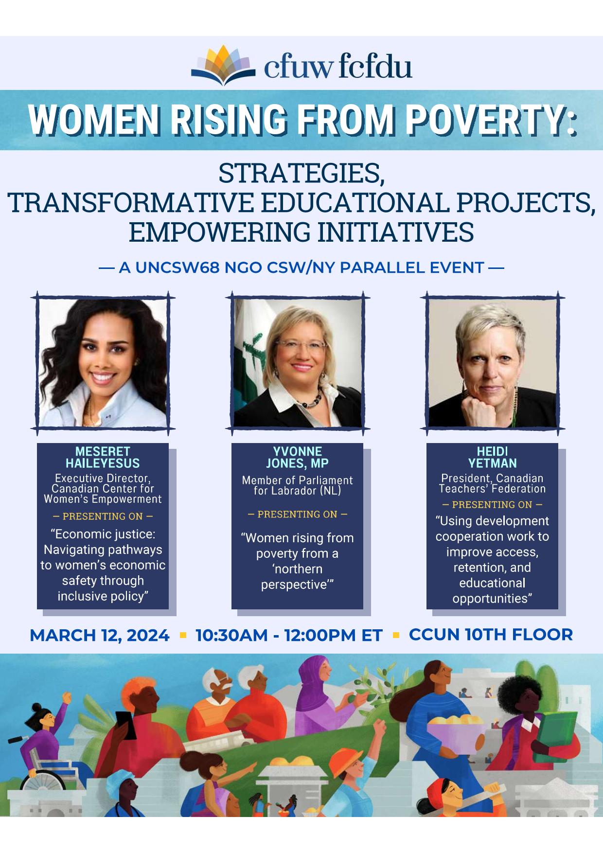 Announcement of CFUW's Parallel Event at CSW68 on March 12, 2024