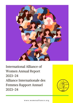 International Alliance of Women Annual Report 2023-24 Front Page