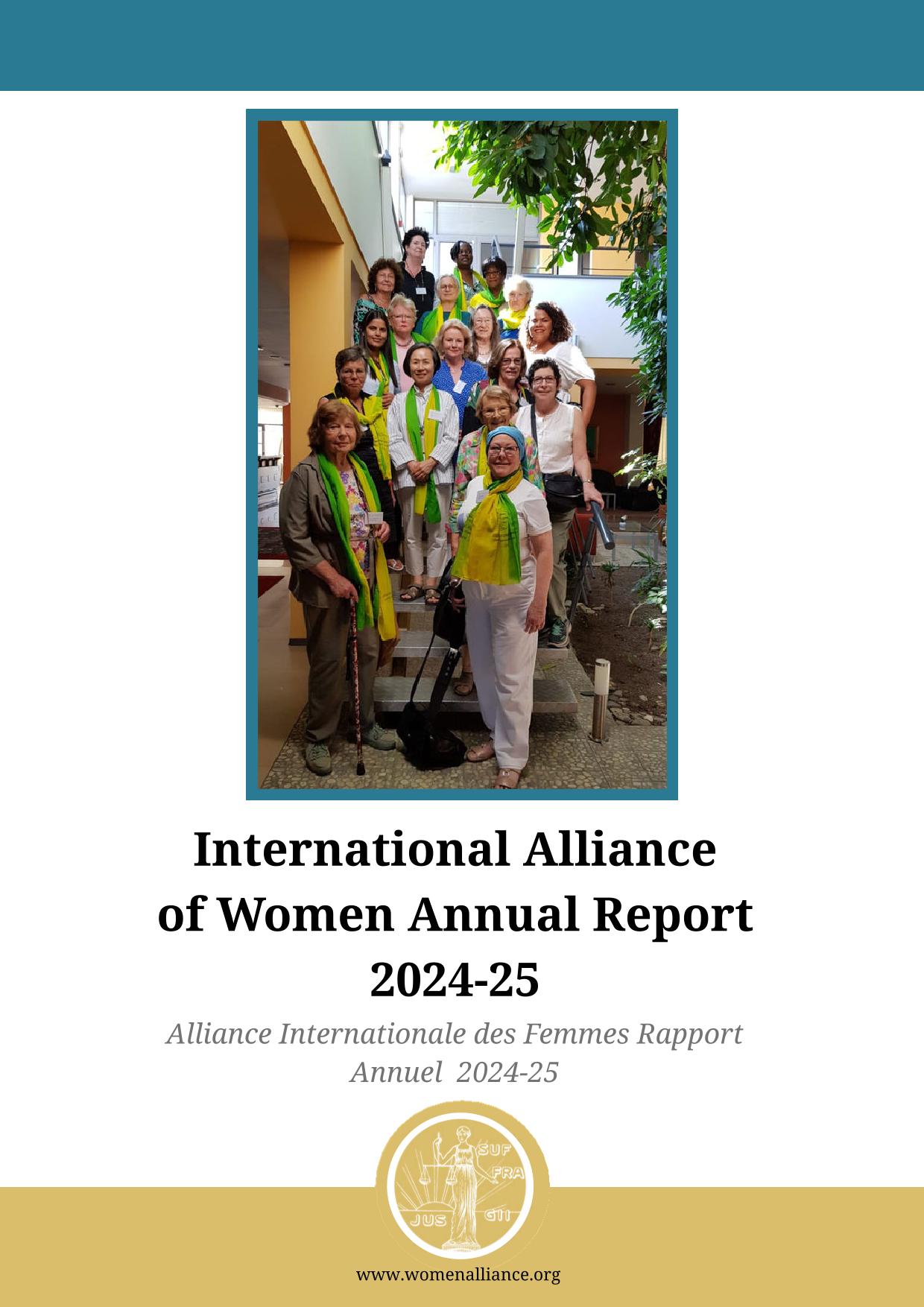 Front page of IAW Annual Report 2024-25